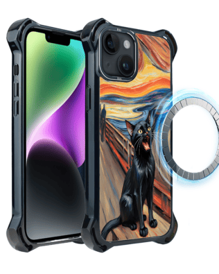 Etui iPhone 14 Plus IBIZU DropGuard Ultra z MagSafe, Edvard Munch, krzyk kota