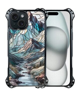 Etui do iPhone 15 IBIZU DropGuard Ultra z MagSafe, Barwy Szkła, Górski Potok