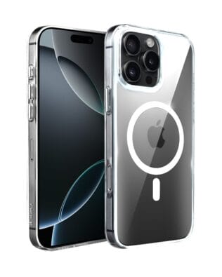 Etui do iPhone 16 Pro Max IBIZU Crystal Clear Glass z MagSafe, szklany tył 9H, przeźroczyste