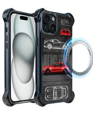 Etui do iPhone 15 IBIZU DropGuard Ultra z MagSafe, TechDrive, GT V8 “Coyote”