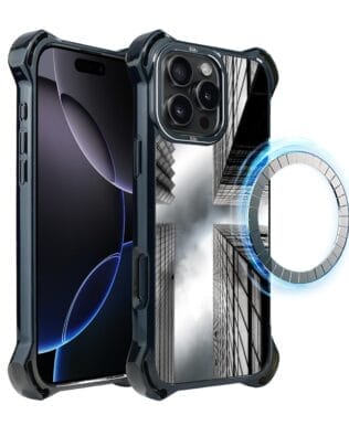 Etui do iPhone 16 Pro Max IBIZU DropGuard Ultra z MagSafe, Noir City, Drapacze Chmur