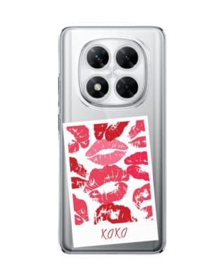 Etui do Xiaomi POCO X7 przeźroczyste, silikonowe Flexi, pocałunki, polaroid