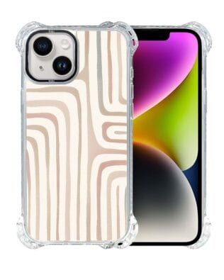 Etui iPhone 14 IBIZU DropGuard Ultra z MagSafe, Boho, Piaskowy labirynt