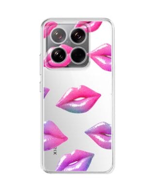Etui do Xiaomi 14 przeźroczyste, silikonowe Flexi, hologramowe usta