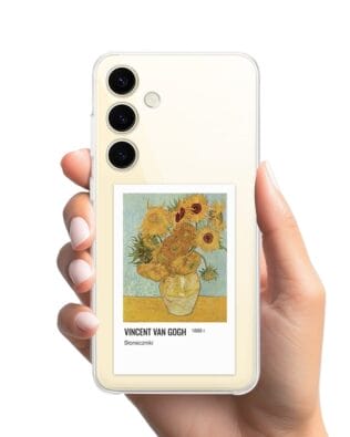 Etui do Samsung Galaxy S25 przeźroczyste, silikonowe Flexi, słoneczniki Van Gogh