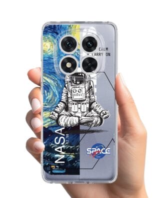 Etui do Xiaomi Redmi Note 14 Pro 5G przeźroczyste, silikonowe Flexi, Keep Calm in Cosmos
