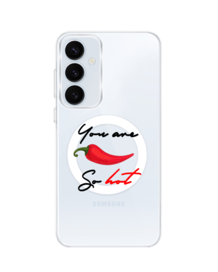 Etui do Samsung Galaxy A55 5G z MagSafe przeźroczyste, silikonowe Flexi, papryczka chilli