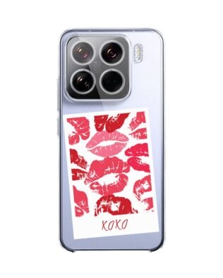 Etui do Xiaomi 15 przeźroczyste, silikonowe Flexi, pocałunki, polaroid
