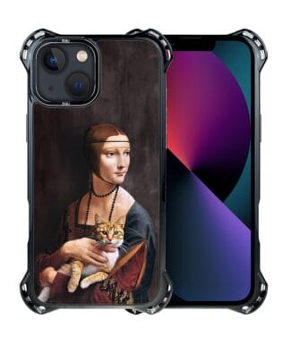 Etui iPhone 13 IBIZU DropGuard Ultra z MagSafe, Leonardo Da Vinci, dama z kotem