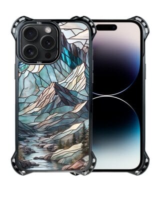 Etui do iPhone 14 Pro IBIZU DropGuard Ultra z MagSafe, Barwy Szkła, Górski Potok