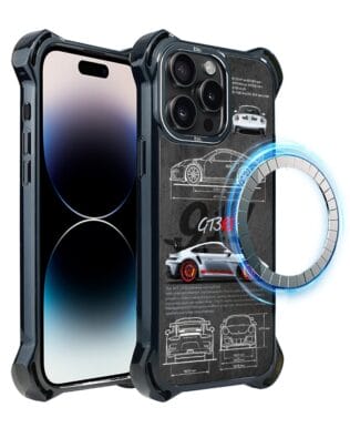 Etui do iPhone 14 Pro IBIZU DropGuard Ultra z MagSafe, TechDrive, 911 GT3 RS