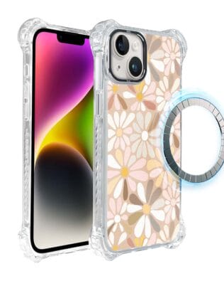 Etui iPhone 14 IBIZU DropGuard Ultra z MagSafe, Boho, Kwiaty vintage