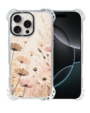 Etui do iPhone 16 Pro Max IBIZU DropGuard Ultra z MagSafe, Boho, Kwiatowa łąka