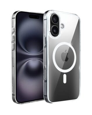 Etui do iPhone 16 IBIZU Crystal Clear Glass z MagSafe, szklany tył 9H, przeźroczyste