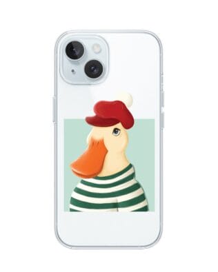 Etui do iPhone 15 przeźroczyste, silikonowe Flexi, kaczuszka