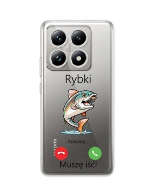 Etui do Xiaomi 14 Pro przeźroczyste, silikonowe Flexi, rybki dzwonią