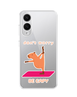 Etui do Samsung Galaxy S25 Edge przeźroczyste, silikonowe Flexi, kapibara