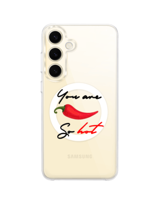 Etui do Samsung Galaxy S24 Plus z MagSafe przeźroczyste, silikonowe Flexi, papryczka chilli