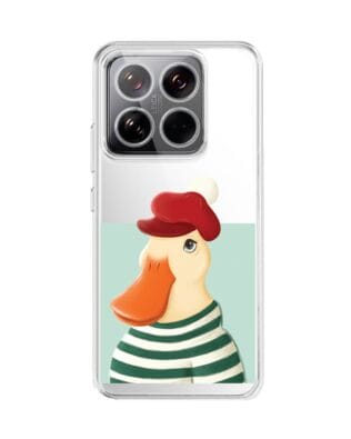 Etui do Xiaomi Redmi Note 14 4G przeźroczyste, silikonowe Flexi, kaczuszka