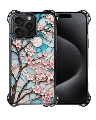 Etui do iPhone 15 Pro IBIZU DropGuard Ultra z MagSafe, Barwy Szkła, Księżycowa Wiśnia
