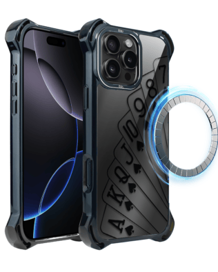 Etui do iPhone 16 Pro IBIZU DropGuard Ultra z MagSafe, Midnight, Karty do gry