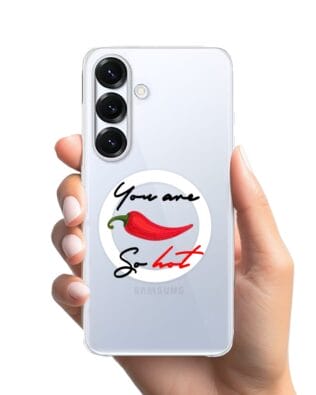 Etui do Samsung Galaxy S25 Plus z MagSafe przeźroczyste, silikonowe Flexi, papryczka chilli