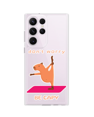 Etui do Samsung Galaxy S23 Ultra przeźroczyste, silikonowe Flexi, kapibara