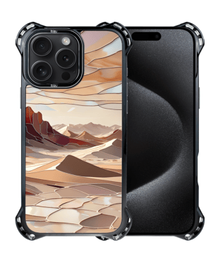 Etui do iPhone 15 Pro Max IBIZU DropGuard Ultra z MagSafe, Barwy Szkła, Pustynny spokój