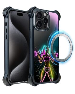 Etui do iPhone 15 Pro Max IBIZU DropGuard Ultra z MagSafe, #ElectroMove, Wibracja fitness