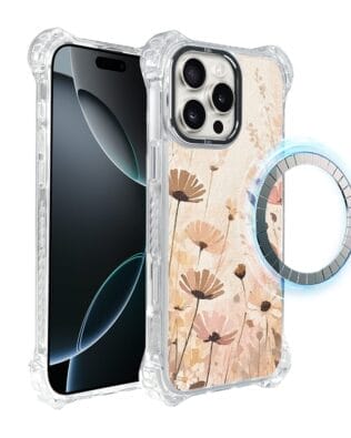 Etui do iPhone 16 Pro Max IBIZU DropGuard Ultra z MagSafe, Boho, Kwiatowa łąka