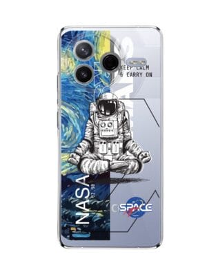 Etui do Xiaomi POCO F7 Pro przeźroczyste, silikonowe Flexi, Keep Calm in Cosmos