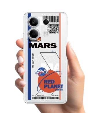 Etui do Xiaomi Redmi Note 13 Pro 5G przeźroczyste, silikonowe Flexi, bilet na Mars
