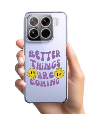 Etui do Xiaomi 15 przeźroczyste, silikonowe Flexi, Better Things Are Coming
