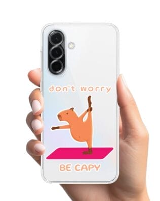 Etui do Samsung Galaxy A36 5G przeźroczyste, silikonowe Flexi, kapibara