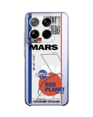 Etui do Xiaomi 15 przeźroczyste, silikonowe Flexi, bilet na Mars