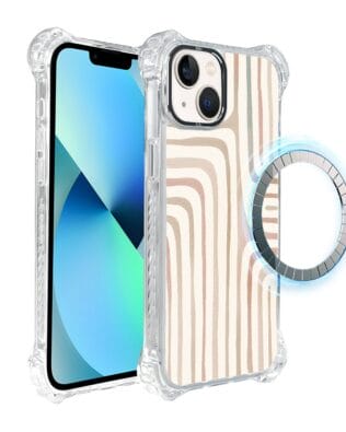 Etui iPhone 13 IBIZU DropGuard Ultra z MagSafe, Boho, Piaskowy labirynt