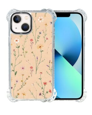 Etui iPhone 13 IBIZU DropGuard Ultra z MagSafe, Pastel Bloom, Koralowa łąka