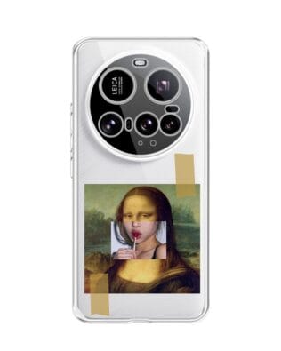 Etui do Xiaomi 15 Ultra przeźroczyste, silikonowe Flexi, Mona Lisa z lizakiem