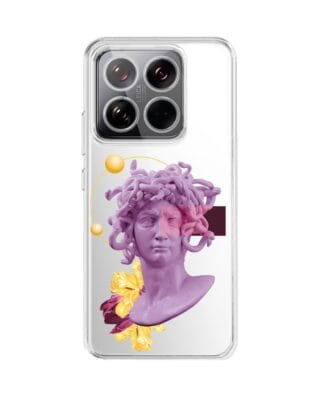 Etui do Xiaomi 14 przeźroczyste, silikonowe Flexi, antyczna figura, meduza