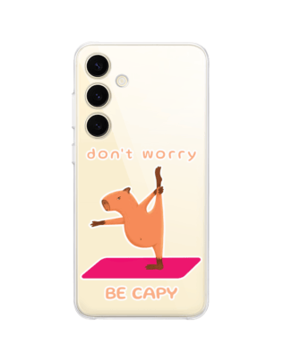 Etui do Samsung Galaxy S24 przeźroczyste, silikonowe Flexi, kapibara