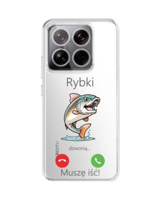 Etui do Xiaomi 14 przeźroczyste, silikonowe Flexi, rybki dzwonią