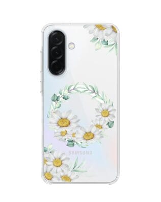 Etui do Samsung Galaxy A36 5G z MagSafe przeźroczyste, silikonowe Flexi, wianek stokrotek