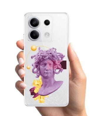 Etui do Xiaomi Redmi Note 13 Pro 5G przeźroczyste, silikonowe Flexi, antyczna figura, meduza