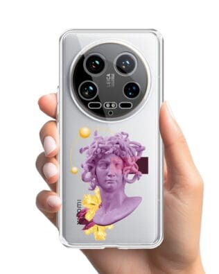 Etui do Xiaomi 14 Ultra przeźroczyste, silikonowe Flexi, antyczna figura, meduza