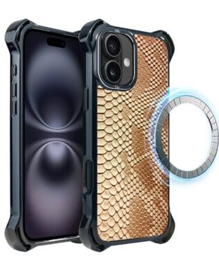 Etui do iPhone 16 IBIZU DropGuard Ultra z MagSafe, Zew Natury, Wąż