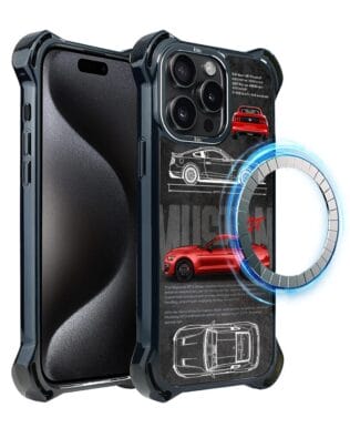 Etui do iPhone 15 Pro Max IBIZU DropGuard Ultra z MagSafe, TechDrive, GT V8 “Coyote”