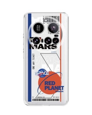 Etui do Xiaomi 15 Ultra przeźroczyste, silikonowe Flexi, bilet na Mars