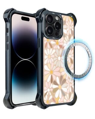 Etui do iPhone 14 Pro IBIZU DropGuard Ultra z MagSafe, Boho, Kwiaty vintage