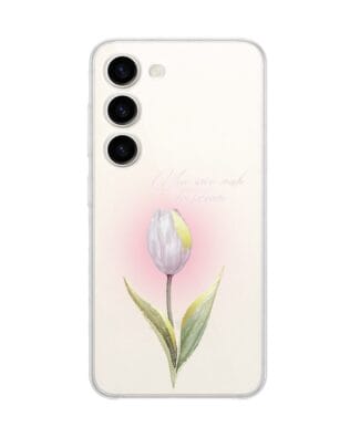 Etui do Samsung Galaxy S23 przeźroczyste, silikonowe Flexi, kwiaty, tulipan