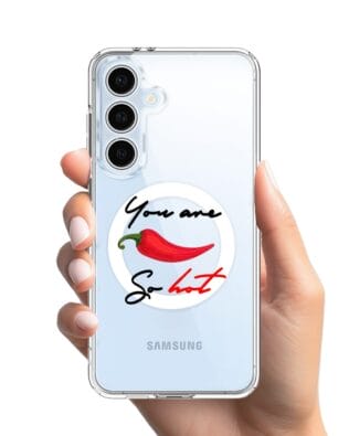 Etui do Samsung Galaxy S24 FE z MagSafe przeźroczyste, silikonowe Flexi, papryczka chilli